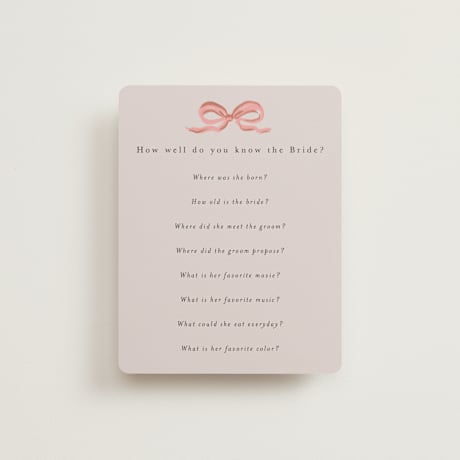 Bridal Shower Insert Cards
