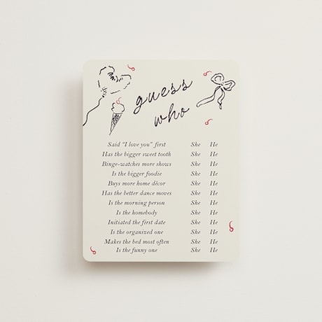 Bridal Shower Insert Cards