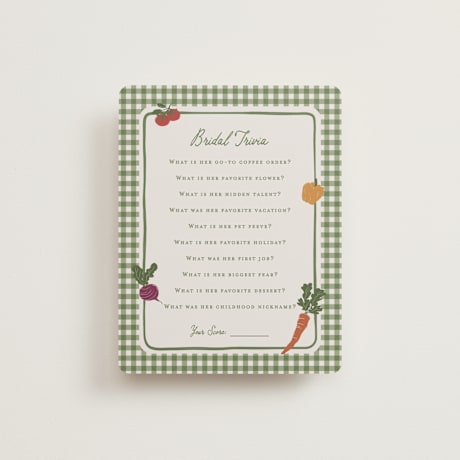 Bridal Shower Insert Cards