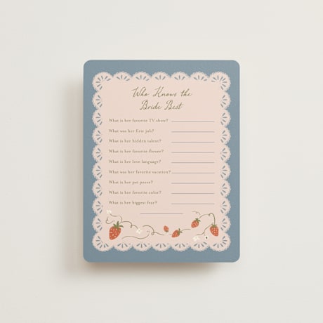 Bridal Shower Insert Cards