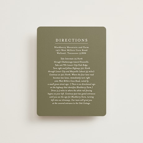 Direction Cards