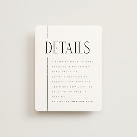 Foil-Pressed Direction Cards