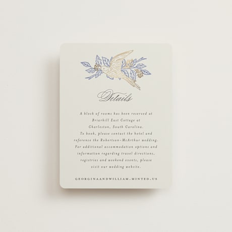 Foil-Pressed Direction Cards