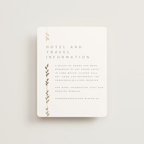 Foil-Pressed Direction Cards