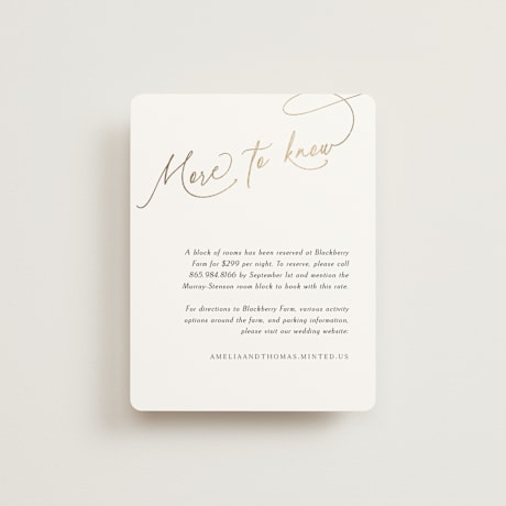 Foil-Pressed Direction Cards