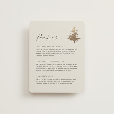 Foil-Pressed Direction Cards