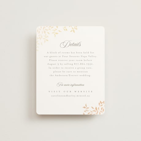 Foil-Pressed Direction Cards