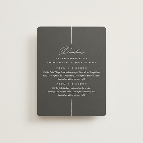 Foil-Pressed Direction Cards