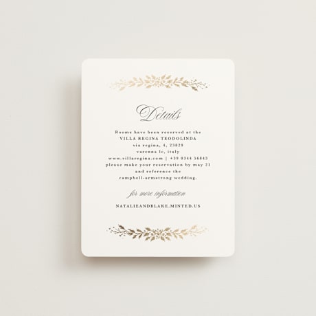 Foil-Pressed Direction Cards