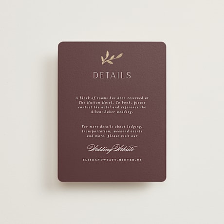 Foil-Pressed Direction Cards