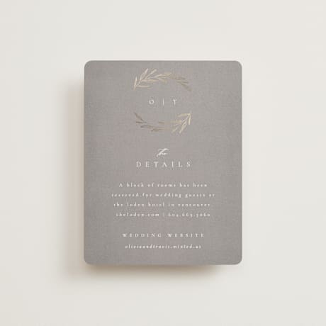 Foil-Pressed Direction Cards