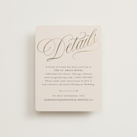 Foil-Pressed Direction Cards