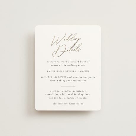 Foil-Pressed Direction Cards