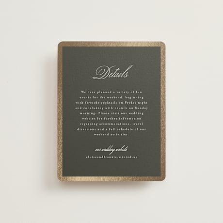 Foil-Pressed Direction Cards