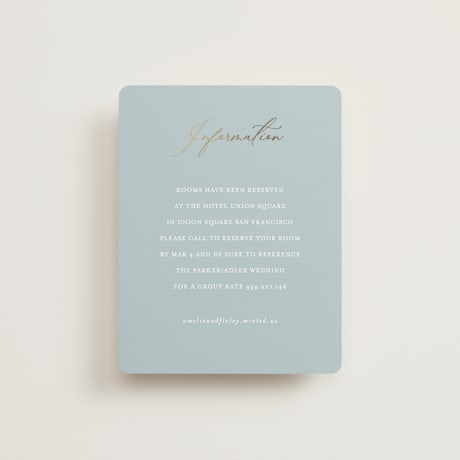 Foil-Pressed Direction Cards