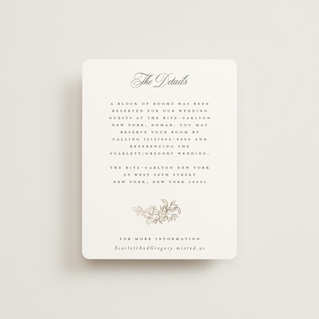 Foil-Pressed Direction Cards