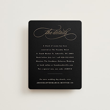 Foil-Pressed Direction Cards