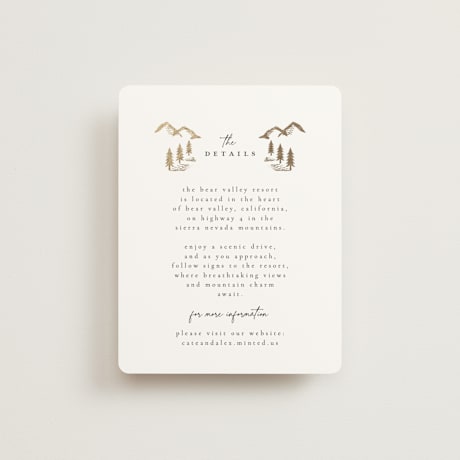 Foil-Pressed Direction Cards