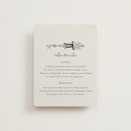 Foil-Pressed Direction Cards