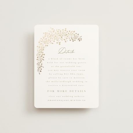 Foil-Pressed Direction Cards