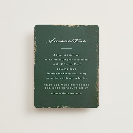 Foil-Pressed Direction Cards