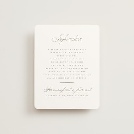 Foil-Pressed Direction Cards