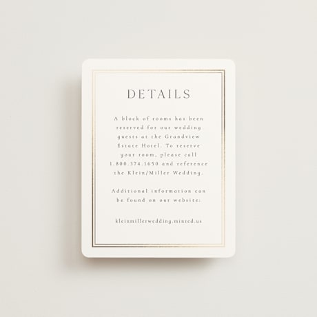 Foil-Pressed Direction Cards
