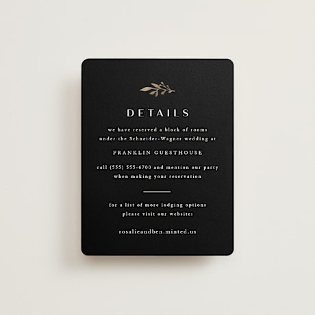 Foil-Pressed Direction Cards