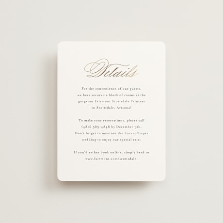 Foil-Pressed Direction Cards
