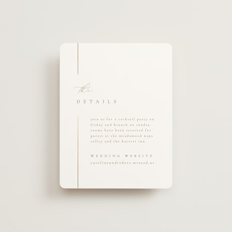 Foil-Pressed Direction Cards