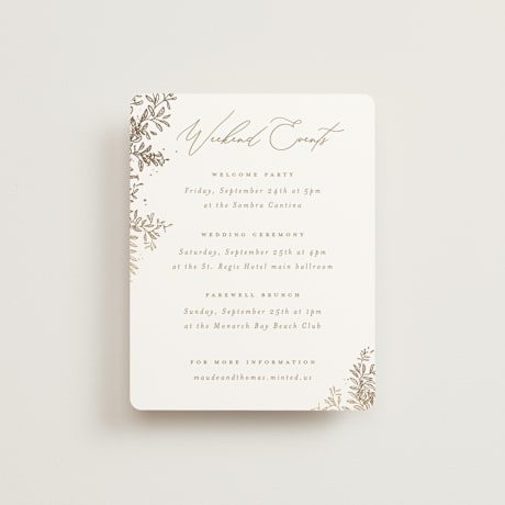 Foil-Pressed Direction Cards