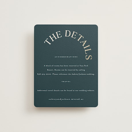 Foil-Pressed Direction Cards