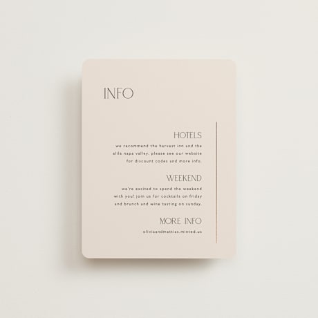 Foil-Pressed Direction Cards