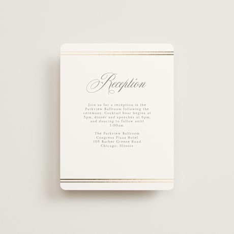 Foil-Pressed Reception Cards