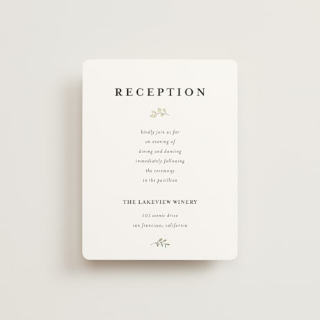Foil-Pressed Reception Cards