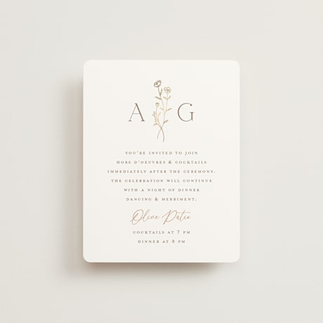 Foil-Pressed Reception Cards