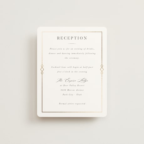 Foil-Pressed Reception Cards