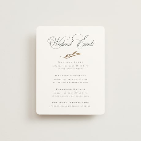 Foil-Pressed Reception Cards