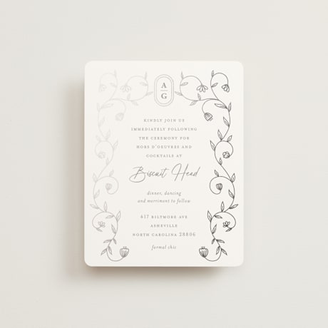 Foil-Pressed Reception Cards