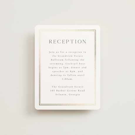 Foil-Pressed Reception Cards