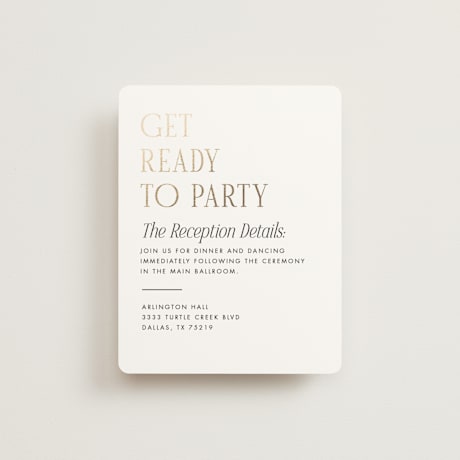 Foil-Pressed Reception Cards