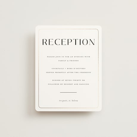 Foil-Pressed Reception Cards