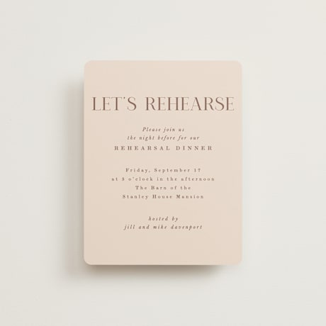 Rehearsal Dinner Cards