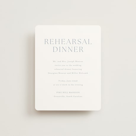 Rehearsal Dinner Cards