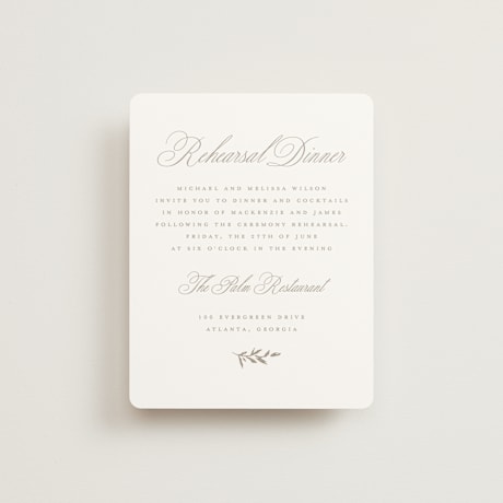 Rehearsal Dinner Cards