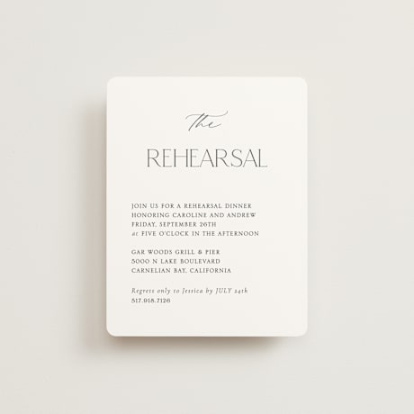 Rehearsal Dinner Cards