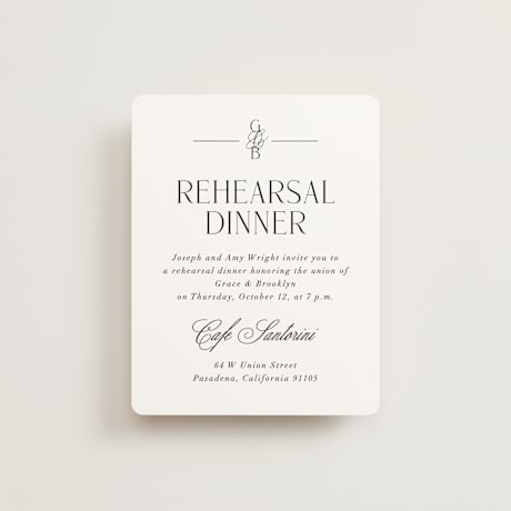 Rehearsal Dinner Cards