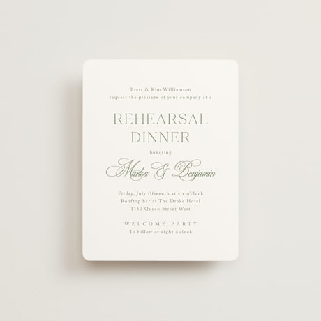 Rehearsal Dinner Cards