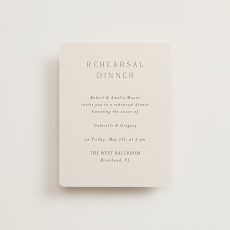 Rehearsal Dinner Cards