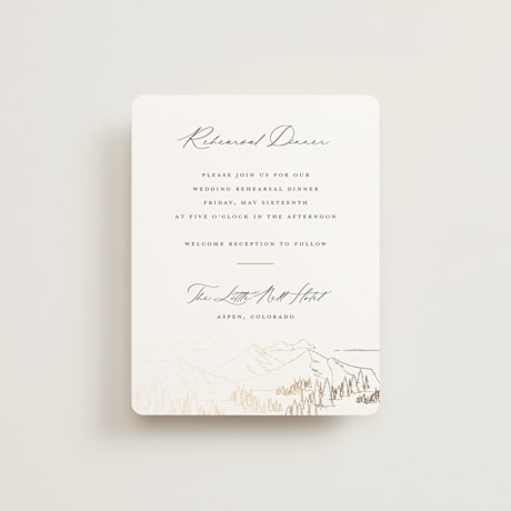 Foil-Pressed Rehearsal Dinner Cards
